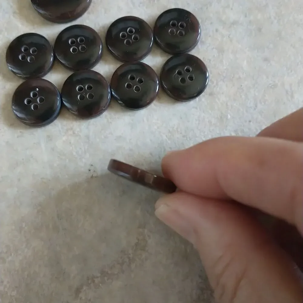 Replacement Buttons For Blazer Sport Coat Browm Black 10x Set